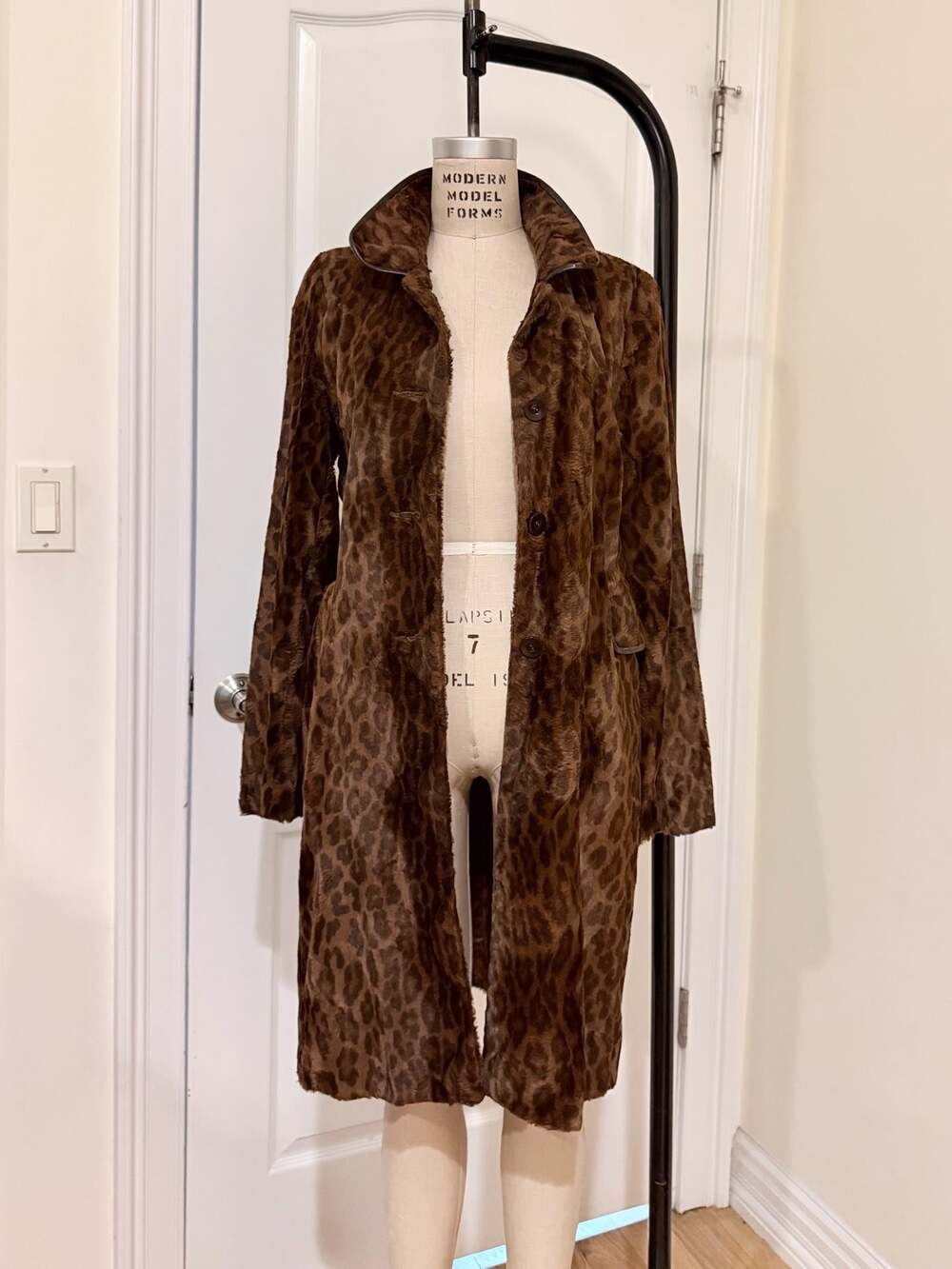 Anonymous Leopard Print Faux Fur Coat